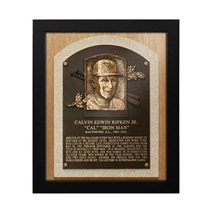 Baltimore Orioles Cal Ripken Jr. Baseball Hall of Fame Framed Plaque Print