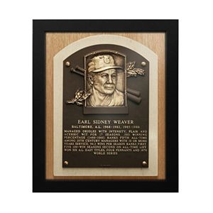 Baltimore Orioles Early Weaver Baseball Hall of Fame Framed Plaque Print