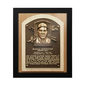 Detroit Tigers Hal Newhouser Baseball Hall of Fame Framed Plaque Print