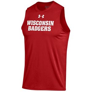 Men's Under Armour Wisconsin Badgers Tech Muscle Tee