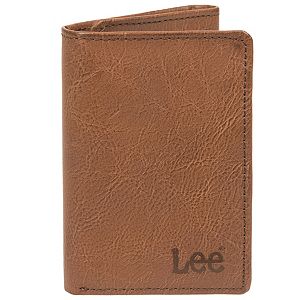 Men's Lee RFID-Blocking Burnished Leather Trifold Wallet