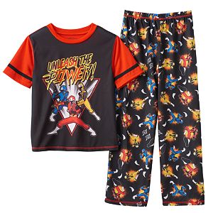 Boys 4-20 Power Rangers 2-Piece Pajama Set