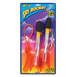 Toysmith Light-Up Foam Rockets with Sling