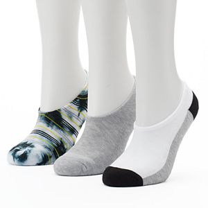 Women's Converse Made For Chucks 3-pk. Tie-Dye Striped Liner Socks