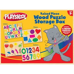 Playskool Wood Puzzle Storage box