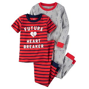 Boys 4-8 Carter's 4-Piece Heart Breaker Pajama Set