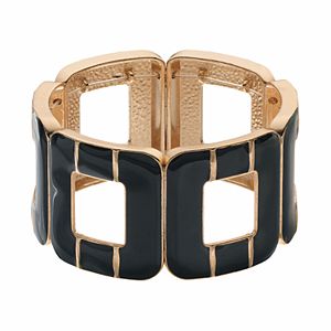 Apt. 9® Black Cutout Square Link Stretch Bracelet