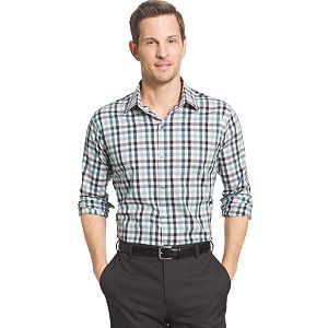 Big & Tall Van Heusen Slim-Fit Plaid Stretch Button-Down Shirt