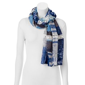 SONOMA Goods for Life™ Crochet Patchwork Oblong Wrap Scarf