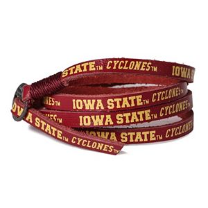 Adult Iowa State Cyclones Leather Wrap Bracelet
