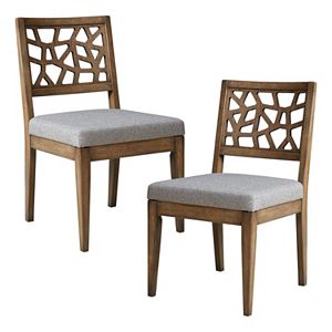 INK+IVY Crackle Cutout Dining Chair 2-piece Set