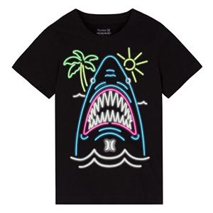 Boys 4-7 Hurley Glow-In-The-Dark Neon Shark Graphic Tee