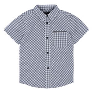 Boys 4-7 Hurley Athletic Short Sleeve Woven Checkered Plaid Shirt