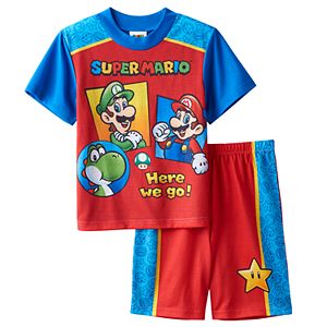 Boys 4-12 Super Mario Bros. 2-Piece Pajama Set
