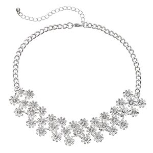 Mudd® Simulated Crystal Flower Choker Necklace
