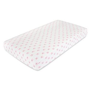 aden by aden + anais Flannel Muslin Bunny Fitted Crib Sheet