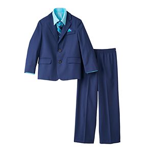 Boys 4-7 Chaps Solid 4-Piece Suit Set