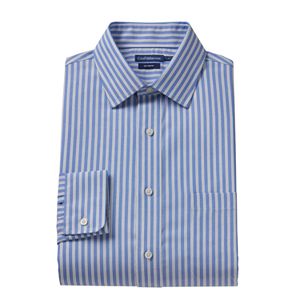 Croft & Barrow® Fitted Pencil-Striped Dress Shirt - Men