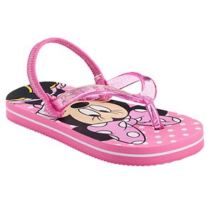 Disney's Minnie Mouse Toddler Girl Glittery Thong Flip-Flops