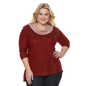 Plus Size French Laundry Marled Cowlneck Sweater