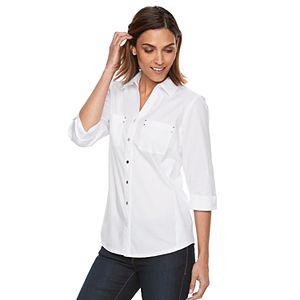 Women's Croft & Barrow® Button-Down Shirt