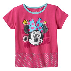 Disney's Minnie Mouse Toddler Girl Mixed Media Graphic Tee