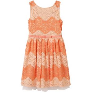 Girls 7-16 & Plus Size Speechless Two-Tone All-Over Lace Dress