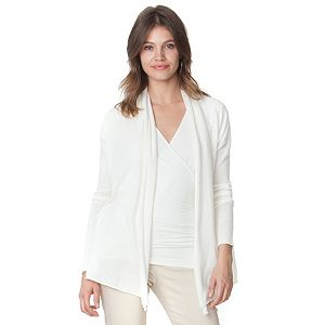 Women's Chaps Solid Open-Front Cardigan