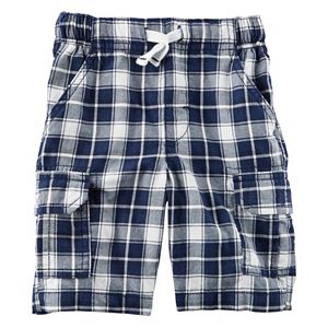Toddler Boy Carter's Plaid Midtier Cargo Shorts