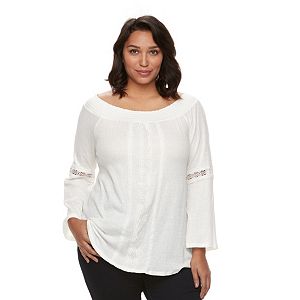 Plus Size French Laundry Smocked-Neck Top