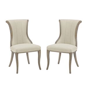 Linon Sheffield Flared Back Accent Chair 2-piece Set