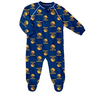Baby adidas Golden State Warriors Logo Footed Pajamas