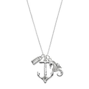 Seahorse & Anchor Charm Necklace