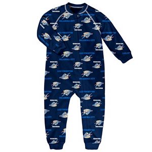 Toddler adidas Oklahoma City Thunder Logo Footed Pajamas