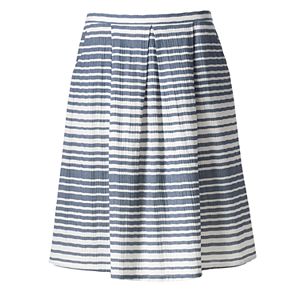 Women's Studio 253 Pleated Stripe Skirt