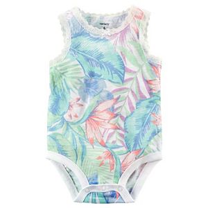 Baby Girl Carter's Tropical Lace-Trim Bodysuit