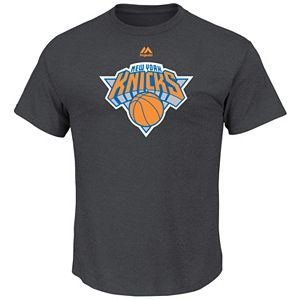 Big & Tall Majestic New York Knicks Logo Heathered Tee