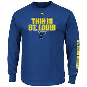 Big & Tall Majestic St. Louis Blues Team Color Long-Sleeve Tee