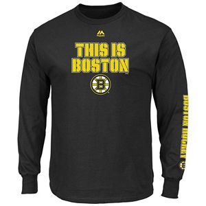 Boys 8-20 Majestic Boston Bruins Hockey Long-Sleeve Tee