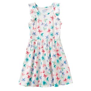Girls 4-10 Jumping Beans® Flutter Sleeves Print Dress