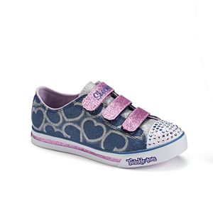 Skechers Twinkle Toes Sparkle Glitz Hearts Girls' Light-Up Shoes