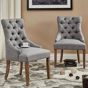 HomeVance Tristania Tufted Accent Chair 2-piece Set