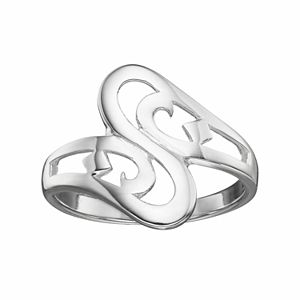 PRIMROSE Sterling Silver Swirl Bypass Ring