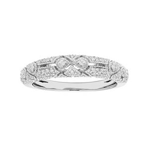 14k Gold 1/6 Carat T.W. IGL Certified Diamond Art Deco Wedding Ring