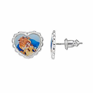 Disney's Beauty and the Beast Kids' Heart Stud Earrings