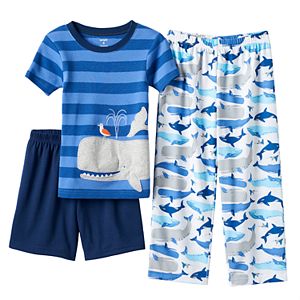 Boys 4-12 Carter's Whale 3-Piece Pajama Set