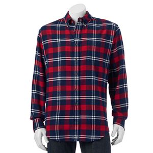Big & Tall Croft & Barrow® Classic-Fit Plaid Flannel Button-Down Shirt