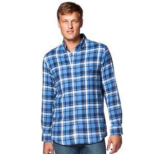 Men's Chaps Flannel Classic-Fit Open Check Button-Down Shirt