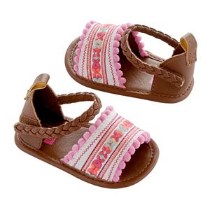 Baby Girl Carter's Embroidered Espadrille Crib Shoes
